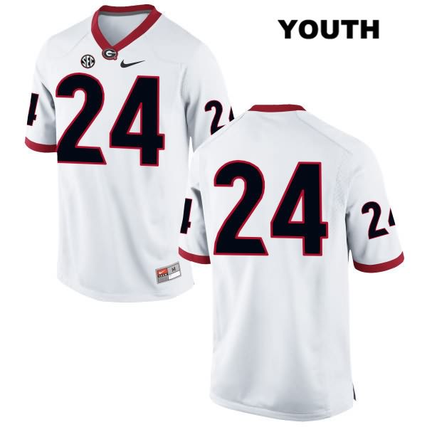 Georgia Bulldogs Youth Dominick Sanders #24 NCAA No Name Authentic White Nike Stitched College Football Jersey PDK6756RT